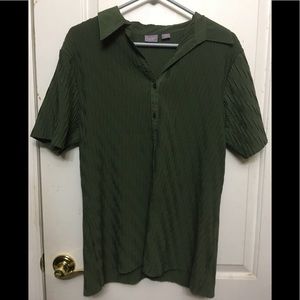 Women’s Laura Scott Green Button Down Blouse